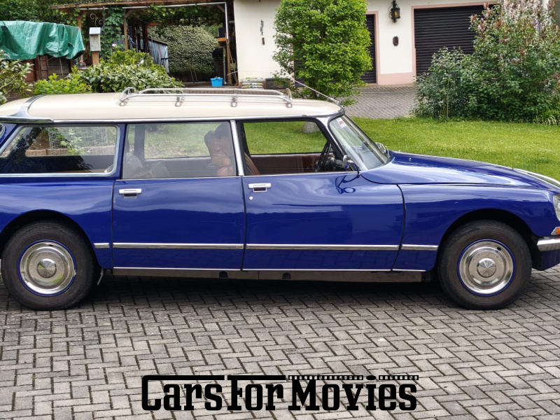 CarsForMovies | Citroen ID20 Break Familiale 1972 Frankreich Blau Braun Zivilfahrzeug Kombi DE - Saarland 7676 Anhängerkupplung ahk Dachgepäckträger 