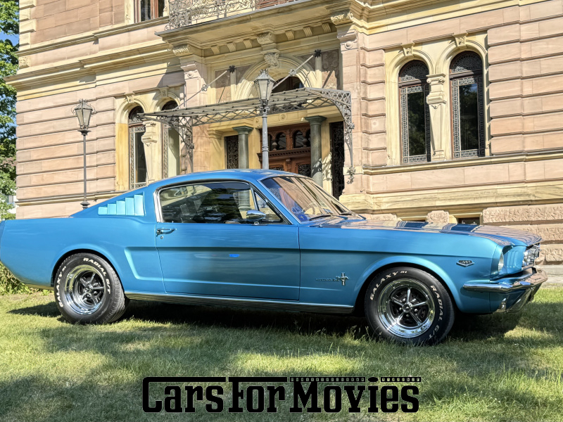 CarsForMovies | Ford Motor Company Mustang Fastback 2+2  HiPo K-Code  1965 USA Türkis Schwarz Zivilfahrzeug Muscle Car DE - Bayern 7714 
