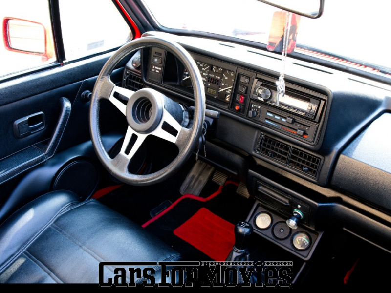 CarsForMovies | Volkswagen Golf 1 US Modell  1993 Deutschland Rot Schwarz Zivilfahrzeug Cabrio DE - Rheinland-Pfalz 7715 tuning leder
