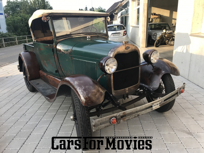 CarsForMovies | Ford Motor Company A 1928 USA Grün Braun Nutzfahrzeug Pick-up CH - Aargau 7777 Vorkriegsauto
Schweiz
Filmfahrzeuge Schweiz
Filmauto
