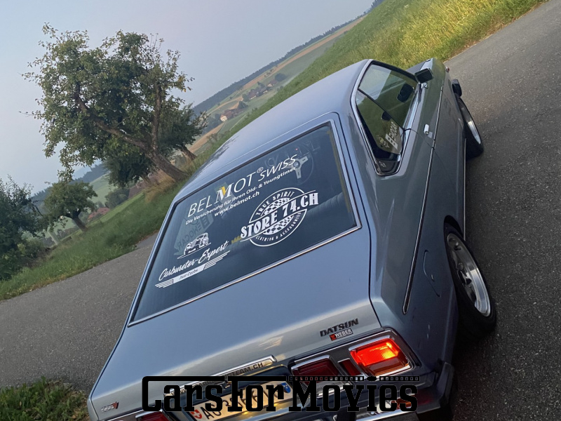 CarsForMovies | Datsun 160J SSS 1979 Japan Blau Schwarz Zivilfahrzeug Limousine CH - Bern 7794 Schweiz 
einzigartige Filmfahrzeuge in der Schweiz