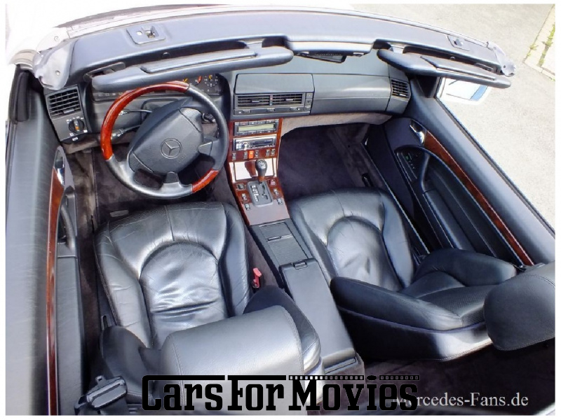 CarsForMovies | Mercedes Benz SL500 der Baureihe R129 1997 Deutschland Weiß Schwarz Zivilfahrzeug Cabrio DE - Berlin 7878 