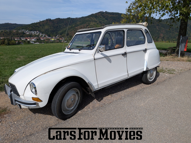 CarsForMovies | Citroen Dyane 1983 Frankreich Weiß Schwarz Zivilfahrzeug Kleinwagen DE - Baden-Württemberg 7885 