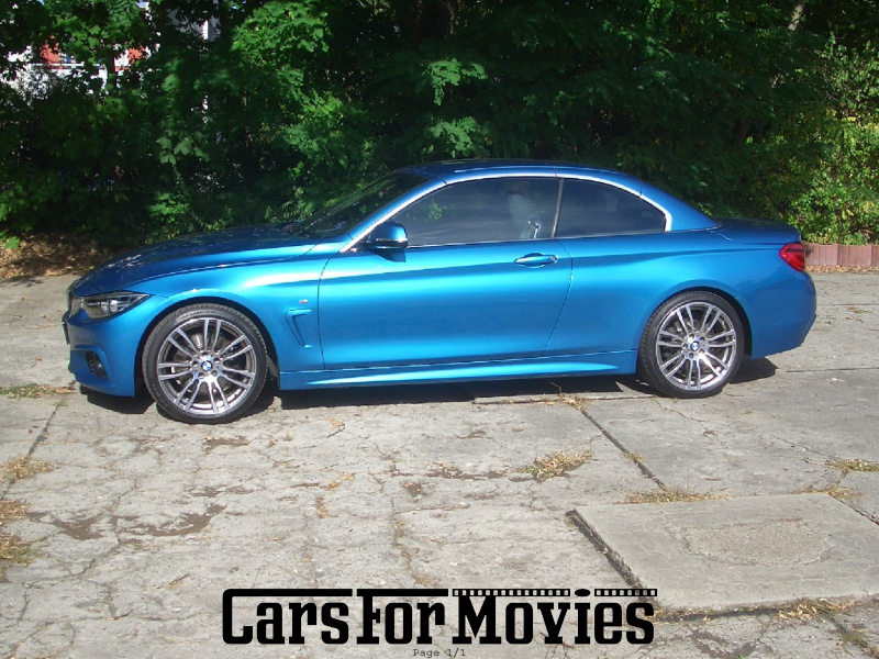 CarsForMovies | BMW 430i Cabrio Stahldach 2019 Deutschland Blau Schwarz Zivilfahrzeug Cabrio DE - Berlin 7893 