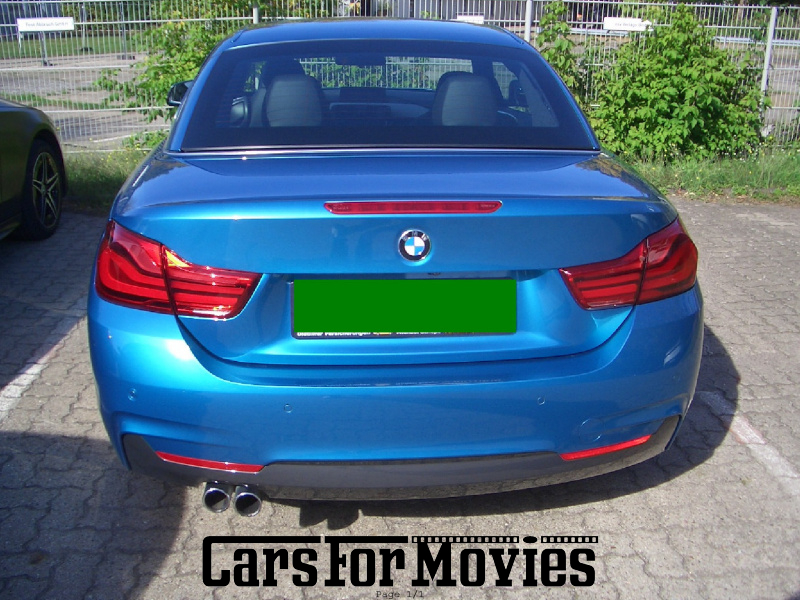 CarsForMovies | BMW 430i Cabrio Stahldach 2019 Deutschland Blau Schwarz Zivilfahrzeug Cabrio DE - Berlin 7893 